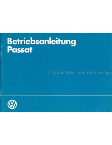 1983 VOLKSWAGEN PASSAT INSTRUCTIEBOEKJE DUITS