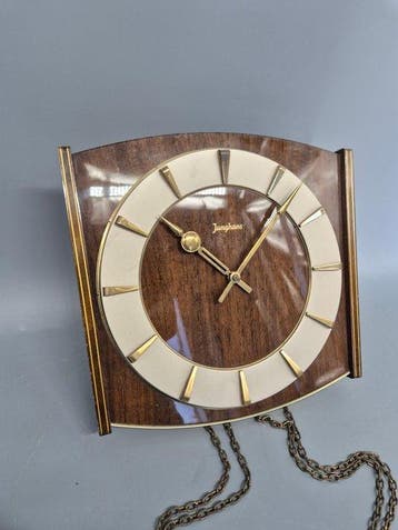 Klok - Junghans - Hout, Messing - 1960-1970, Antiquités & Art