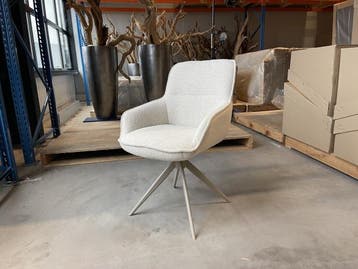 Veiling - Eetkamerstoel Fogio (set van 4)- Boucle natural- d, Huis en Inrichting, Nieuw