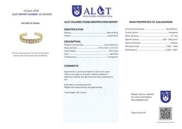 Zonder minimumprijs - Armband Zilver - Aquamarijn -