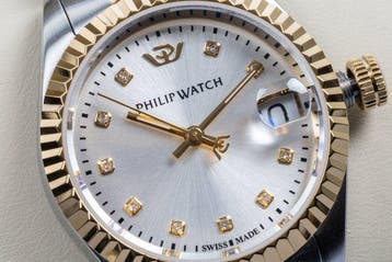 Philip Watch - Caribe Urban - Date - Silver - Diamonds -