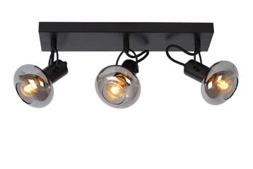 Lucide MADEE - Plafondspot - 3xE14 - Zwart, Maison & Meubles, Verzenden