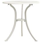 vidaXL Tuintafel 62x62x65 cm gietaluminium wit, Tuin en Terras, Verzenden, Nieuw