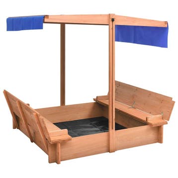 vidaXL Zandbak met dak 112x112x112 cm vurenhout, Verzenden, Nieuw