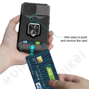 iPhone XS Max - Card Slot Hoesje met Kickstand en Camera, Verzenden, Nieuw