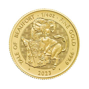 Gouden munt Tudor Beasts Yale of Beaufort 2023 1/4 troy