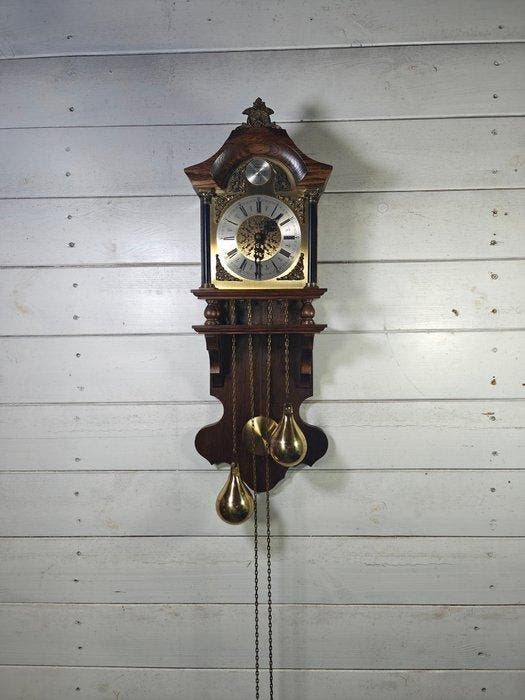 Wandklok - Een prachtige Nederlandse Friese staart wandklok, Antiek en Kunst, Curiosa en Brocante