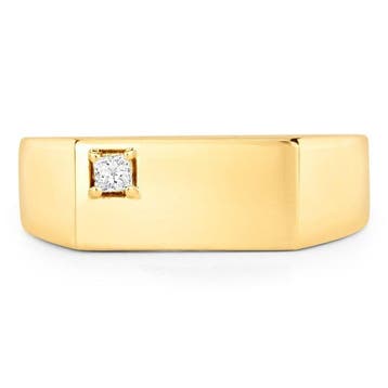Zonder minimumprijs - Ring Zilver, Verguld - 0.05ct. tw.