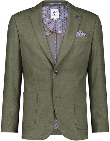 R2 Jersey Colbert Birdseye Groen maat Maat 48/50 (M) Heren, Nieuw, R2 Amsterdam, Groen, Verzenden