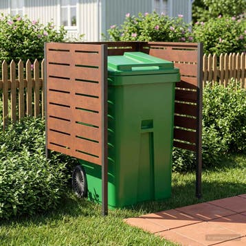 vidaXL Vuilnisbak Scherm 85 x 85 x 113 cm weervast staal, Tuin en Terras, Verzenden, Nieuw