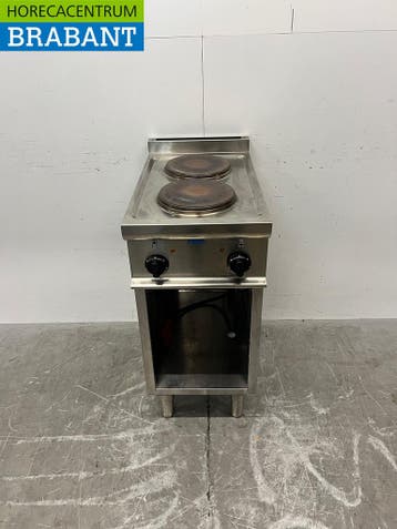 RVS Casta 2 Pits Elektrisch Fornuis Kookplaat 40 cm 400V, Ophalen of Verzenden, Nieuw in verpakking