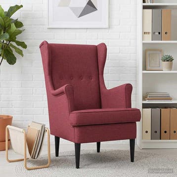 vidaXL Fauteuil Wijnrood Stof, Huis en Inrichting, Fauteuils, Verzenden, Nieuw