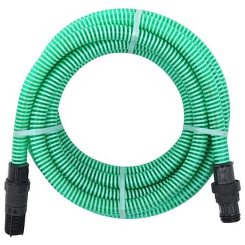 vidaXL Zuigslang met PVC koppelingen 1,1 7 m PVC groen, Verzenden, Nieuw