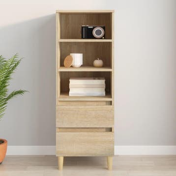 vidaXL Hoge kast 40x36x110 cm bewerkt hout sonoma eiken, Maison & Meubles, Armoires | Dressoirs, Verzenden