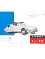 1959 CITROEN ID 19 BROCHURE ENGELS, Nieuw