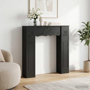 vidaXL Haardombouw Zwart 102 x 20 x 102 cm Bewerkt hout, Verzenden, Nieuw