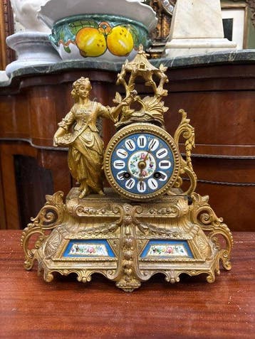 Pendule Rococo - Verguld brons - 1850-1900