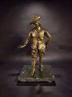 sculptuur, Mousquetaire - 37 cm - Brons, Marmer