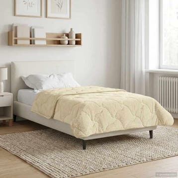 vidaXL Zomer Deken Crème 155 x 220 cm Microvezel en Teddy, Verzenden, Nieuw