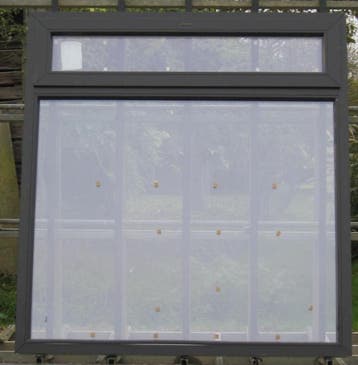 pvc raam , chassis , vanster 155 x 167 zwart ral 9005, Bricolage & Construction, Châssis & Portes coulissantes, Ophalen of Verzenden