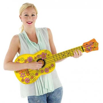 Opblaas Gitaar Hawaii 80cm, Verzenden