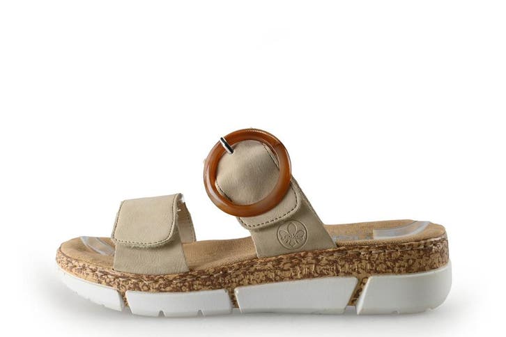 Rieker Muiltjes in maat 38 Beige, Kleding | Dames, Schoenen, Beige, Zo goed als nieuw, Verzenden