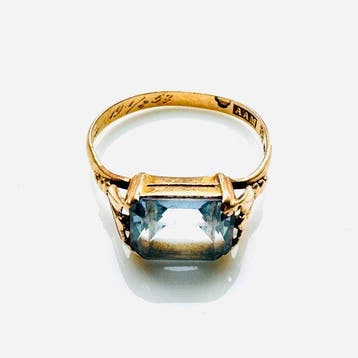 Ring - 18 karaat Geel goud - 2.69ct. tw. Aquamarijn, Handtassen en Accessoires, Ringen, Nieuw