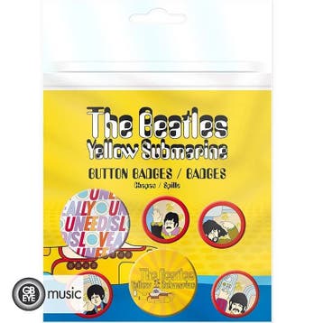 The Beatles Yellow Submarine Badge Pack (6x), Collections, Musique, Artistes & Célébrités, Ophalen of Verzenden