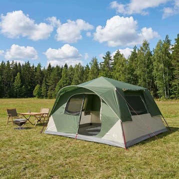 vidaXL Directe Tent 10-persoons Groen Polyester en Staal, Verzenden