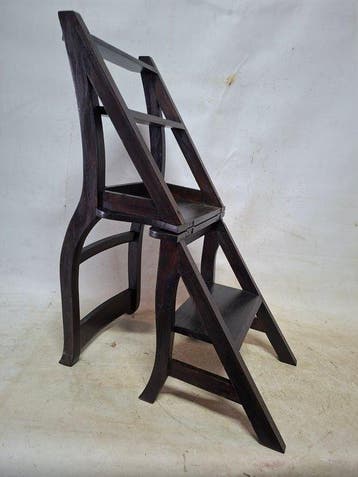 Stoel - Hout - Bibliotheektrapje/stoel