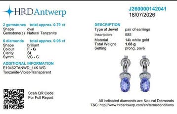 Ensemble de bijoux 2 pièces - 14 carats Or blanc - 2.11ct.