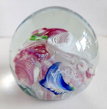 Presse-papier - Latticino Swirl – Multicolour – Polished, Antiquités & Art