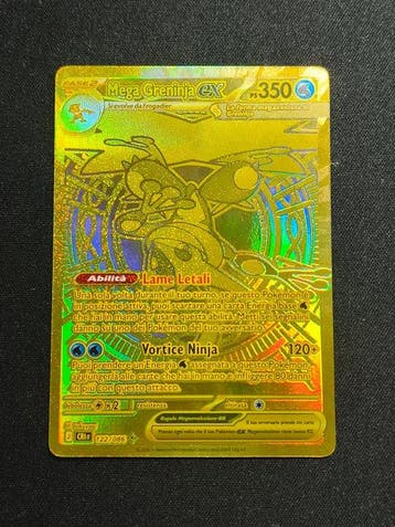Pokémon - 1 Card - Greninja 122/086 Full art, Secret rare,, Hobby en Vrije tijd, Nieuw