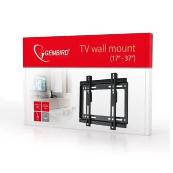 Gembird tv muurbeugel muur ophang beugel wand 17-37 inch, Verzenden, Nieuw