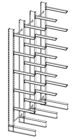 Draagarmstelling NIEUW opslag plaatmateriaal 1,53 x 3,05 m, Verzenden