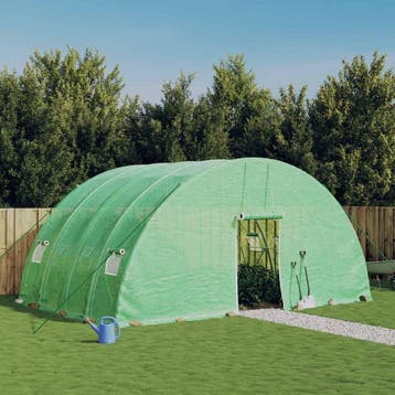 vidaXL Kas met stalen frame groen 24 m² 6x4x2,85 m, Verzenden