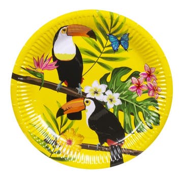 Toekan Borden 23cm 6st, Verzenden, Nieuw