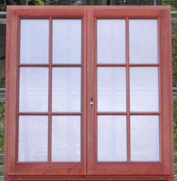 padoek houten raam ,chassis ,venster ,kozijn 120 x 127, 75 tot 150 cm, Raamkozijn, Nieuw, Ophalen of Verzenden