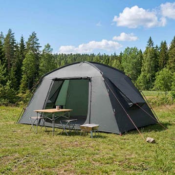 vidaXL Huisje Tent 6-persoons Leger Groen Polyester, Verzenden