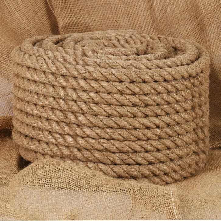 vidaXL Touw 100% jute 20 mm 50 m, Doe-het-zelf en Bouw, IJzerwaren en Bevestigingsmiddelen, Nieuw, Verzenden