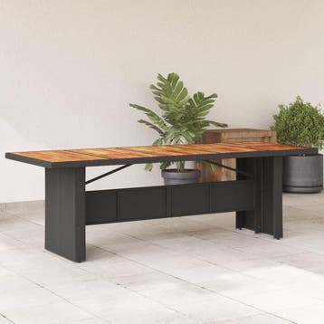 vidaXL Tuintafel met acaciahouten blad 240x90x75 cm poly, Tuin en Terras, Tuintafels, Verzenden, Nieuw