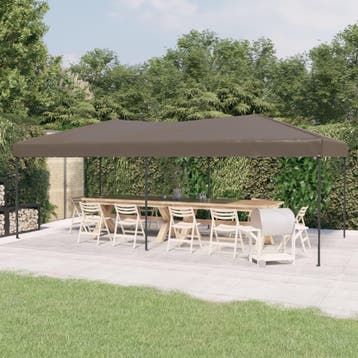 vidaXL Partytent inklapbaar 3x6 m taupe, Verzenden