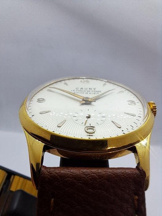 Cauny - Jumbo XL - La Chaux De Fonds - Ancre 15 Rubis - Cal., Handtassen en Accessoires, Horloges | Heren