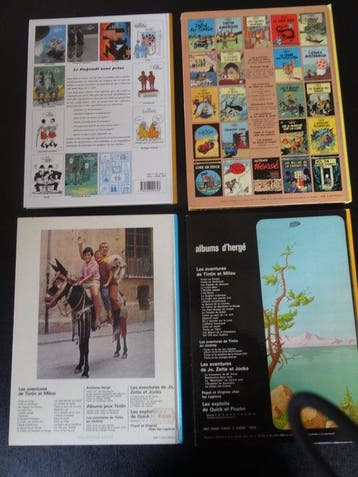 Tintin - lot 4 albums - 4 Album - EO - 1973/2010