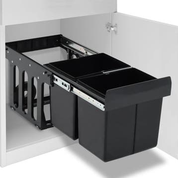 vidaXL Inbouwprullenbak uittrekbaar soft-close 36 L, Verzenden