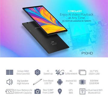 P10HD Tablet - AI / Octa Core / HD / 3GB RAM / 32GB Opslag /, Verzenden