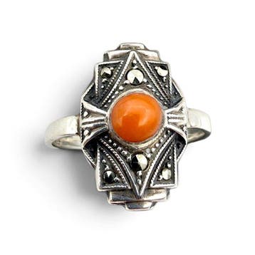 Argent - Bague - Art déco vers les années 1940
