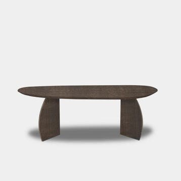 Tafel organisch eikenhout  Set Driehoek  300x125, Nieuw