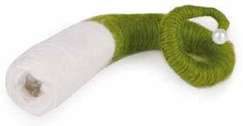 Tafeldecoratie Wolkoker buigbaar Wit Groen per stuk, Nieuw