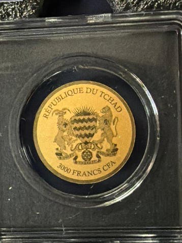 Tsjaad. 3000 Francs Gebänderte Prachtlibelle - 1/1000 (.999)